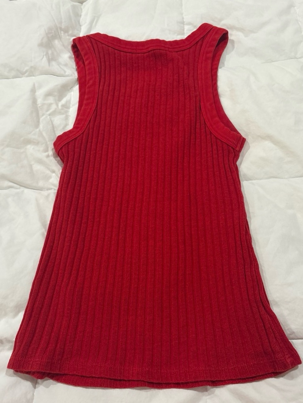 Project Social T Bright Red Ribbed Tank - Picture 3 of 3
